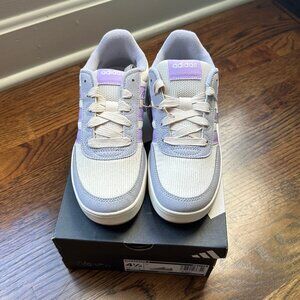 Adidas Breakbase J Youth Sneakers 4.5 – Lilac / Cream – Brand New With Tags